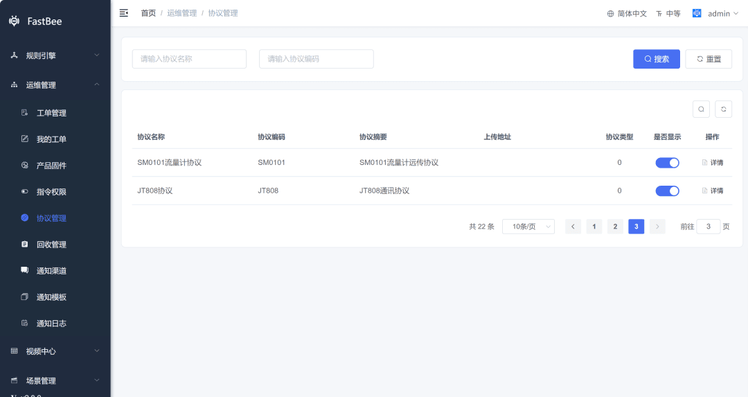 JT808 communication protocol configuration on the Web