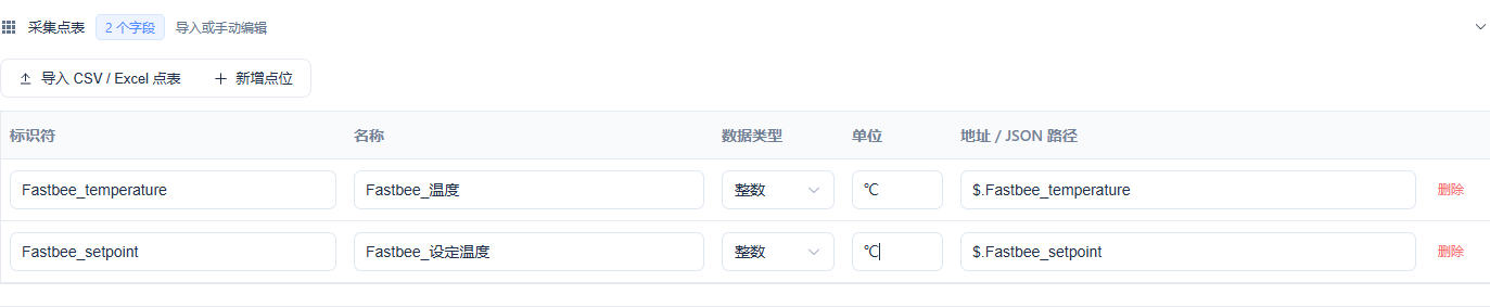 核对两项采集点