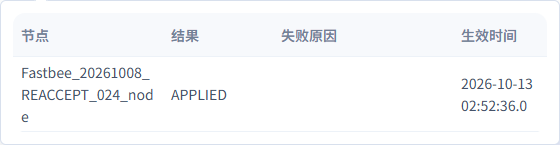 确认接入节点已应用