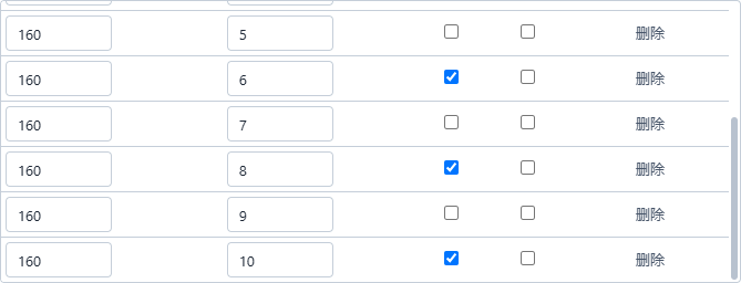 点表上下部分合计INF1至10，仅160/1允许控制；初始奇数false、偶数true。